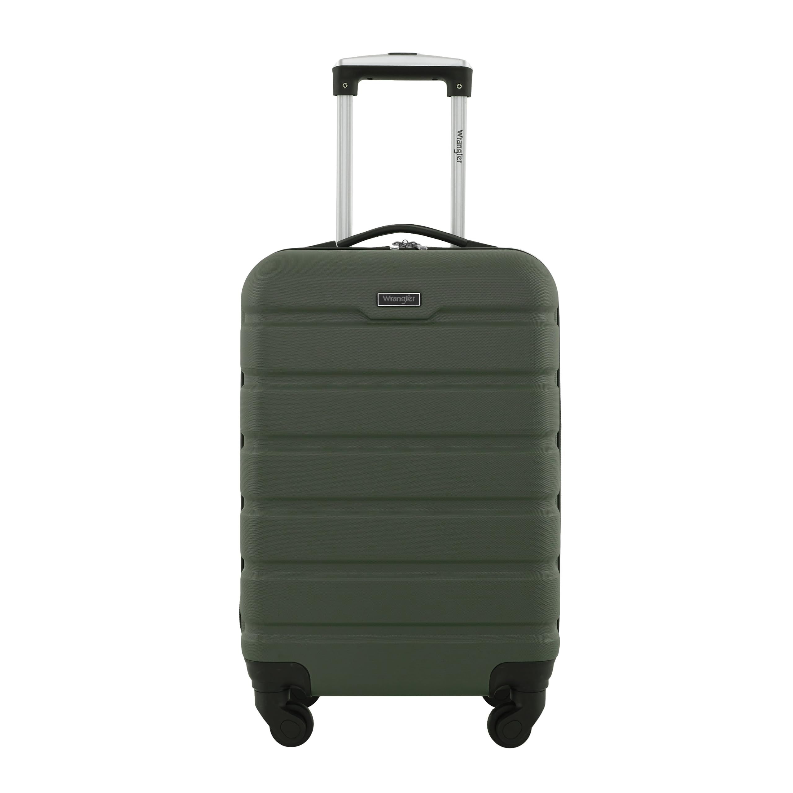 Wrangler 22" Hardside Spinner Carry-On Luggage, Olive