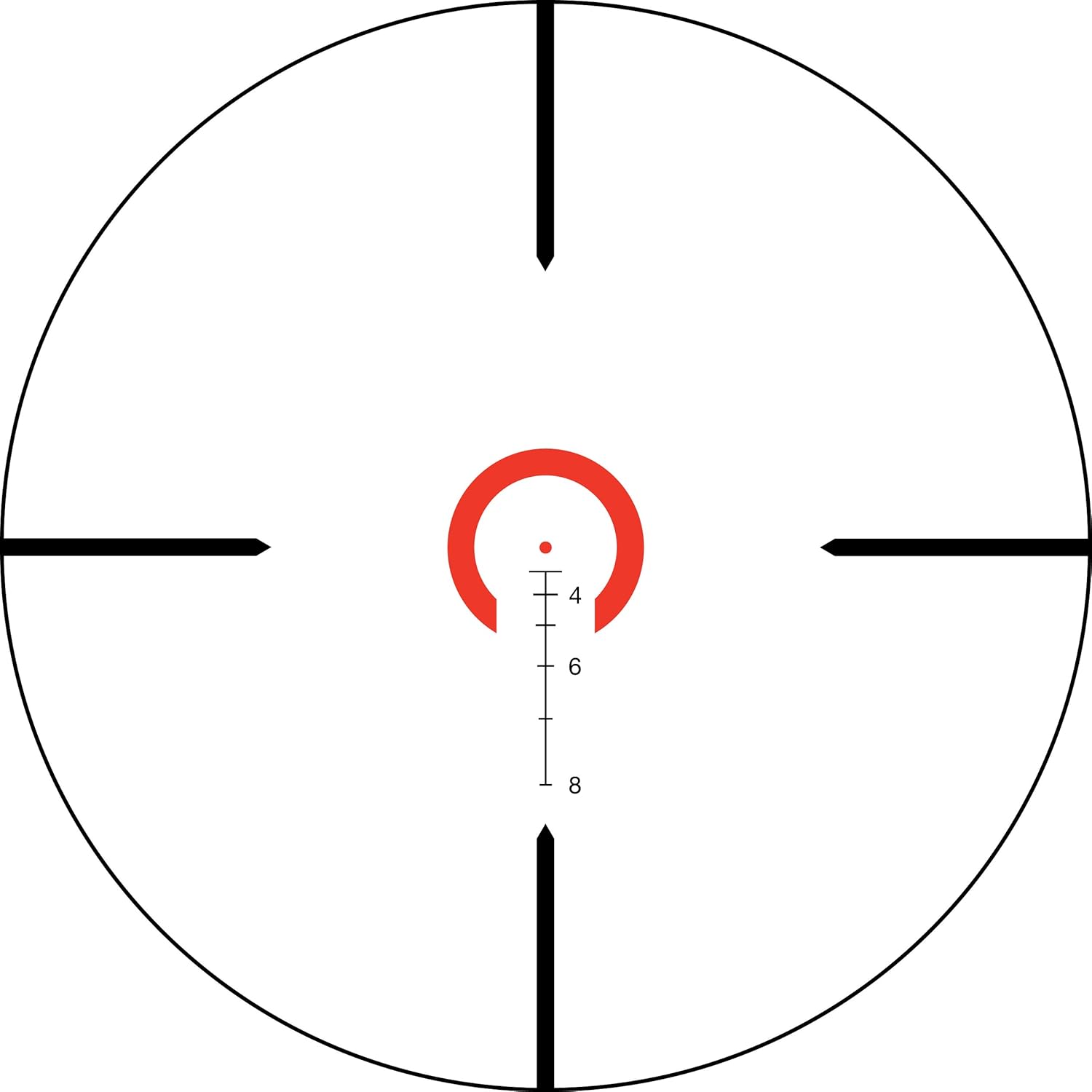 Trijicon VCOG 1-6x24 Riflescope Red Horseshoe Dot/Crosshair Reticle with Thumb Screw Mount