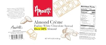 Amoretti - Almond Creme Praline White Chocolate Spread - 11 oz