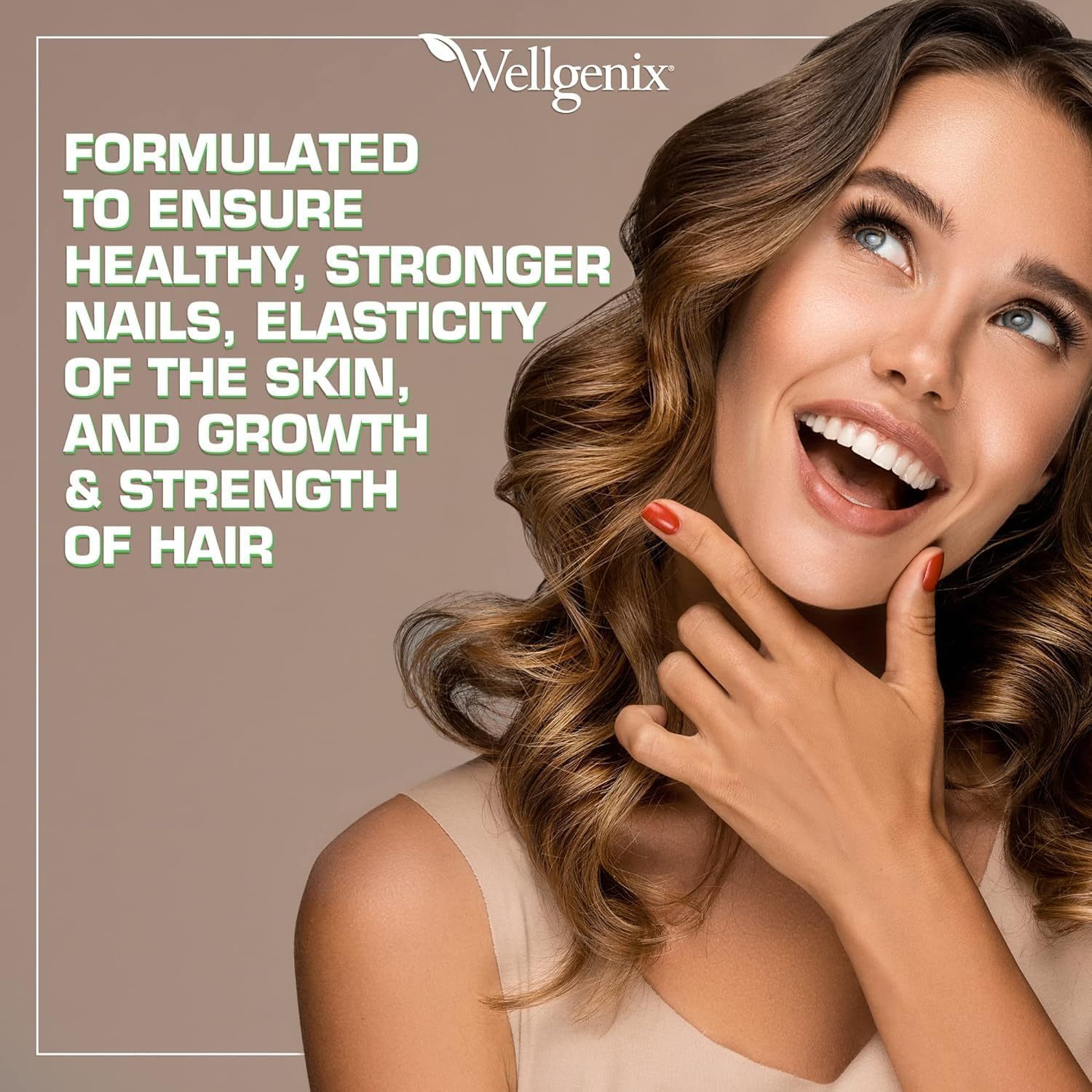 Wellgenix Purvana MAX Hair Skin and Nails Supplement – 5000mcg Biotin with MSM & B-Complex – Support for Thicker Hair, Stronger Nails & Glowing Skin – 30 Veggie Capsules