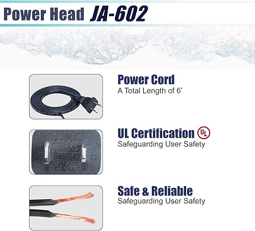 Miniatura 6 de Aqua Dream Bomba sumergible de 320 GPH (1200 LH, 20 W), silenciosa bomba de agua interna para acuario, circulación 3 en 1, funcionalidad de