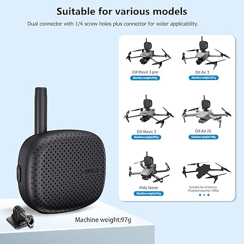 Miniatura 2 de STARTRC Altavoz Drone en tiempo real, megáfono, portátil, sin interferencias, micrófono de larga distancia para DJI Air 3Mavic Air 2SMavic 3
