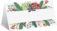 Vista 1 de Tarjetas editables con nombre – Paquete de 25 tarjetas de acompañante para fiesta de Navidad, boda o cena, fácil de plegar