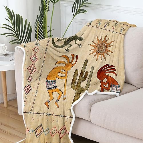 Miniatura 8 de JAWO Native American Blanket Western Decor Boho Throw Blanket for Sofa, Mexican Decorative Farmhouse Blanket, Southwest Decor Woven Blanket, Aztec