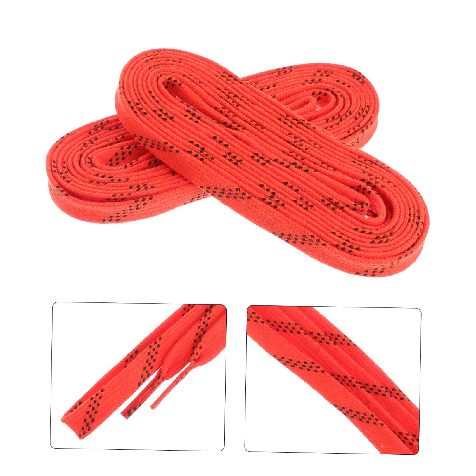 Lacets Hockey Cirés Orange Résistants et Durables pour Patins de Sport et Ski Lacet Patin Hockey Polyvalent et Robuste