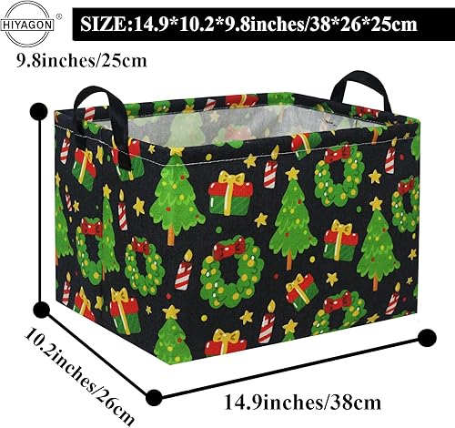 Miniatura 339 de HIYAGON Cesta de almacenamiento para niños, cesta de regalo para bebé, cesta de regalo, cesta organizadora de juguetes lindos, caja rectangular