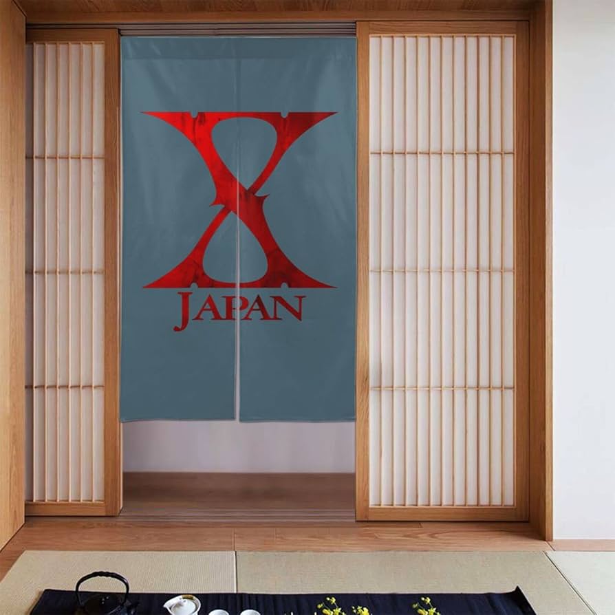 xjapan のれん Amazon｜X Japan Hide 遮光 のれん 玄関 幅86丈143cm キッチ