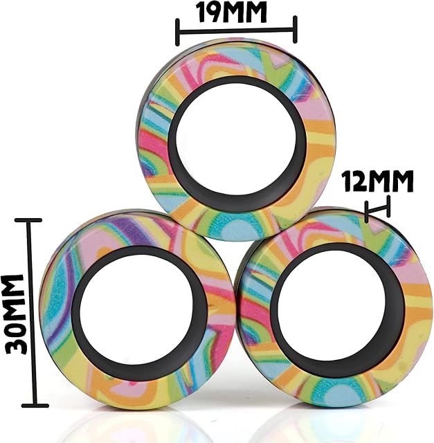 Foto 4 de 7 de Yeefunjoy Anillos magnéticos Fidget Toy, Idea ADHD Fidget Toys