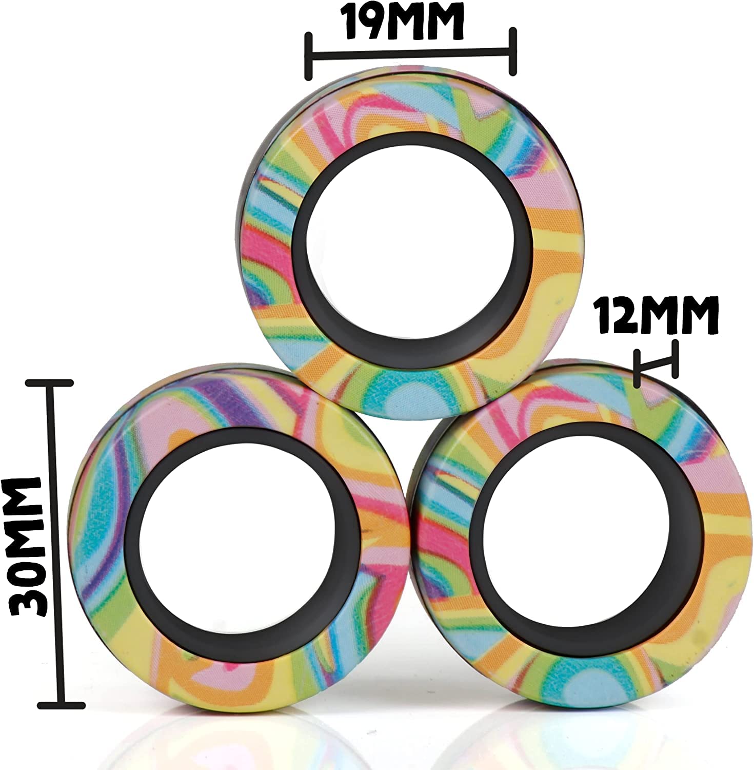 Magnetyczne pierścienie Fidget Toys, antystresowe, antystresowe, ADHD, magiczny pierścień na palec, zestaw zabawek, świetny prezent dla dorosłych, nastolatków i dzieci