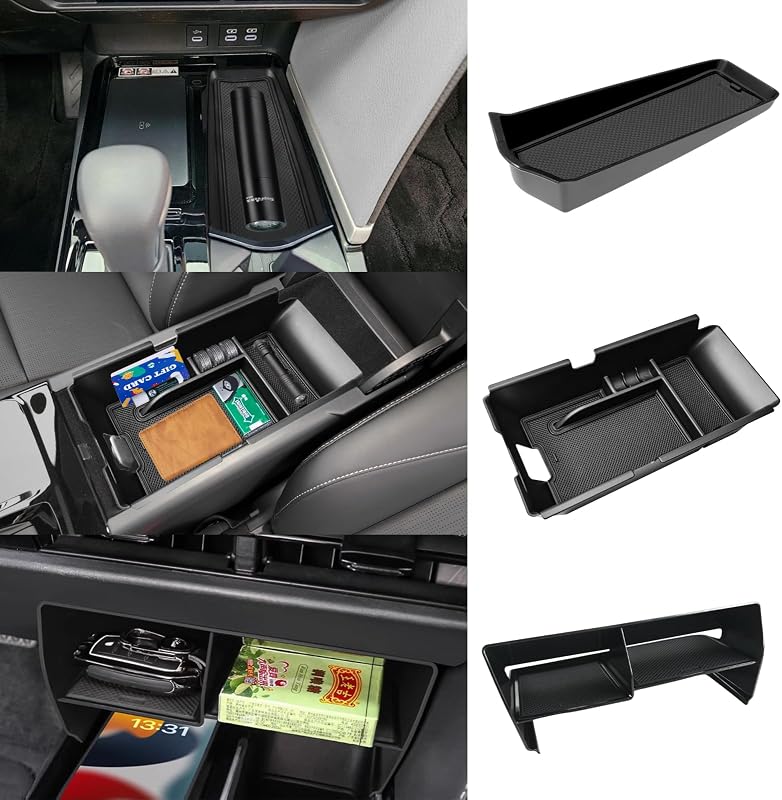 Kit Organizador do Console Central para Toyota Camry 2025 e 2026, 9ª Geração, com Bandeja Sob a Tela, Porta-objetos Lateral e Organizador do Apoio de Braço, LBNCOBAG, 3 peças