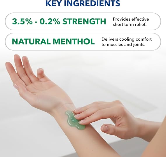 Arctic Relief Gel, Soothing Cooling with Menthol for Sore Joints, Muscles, Back Pain, 4 oz