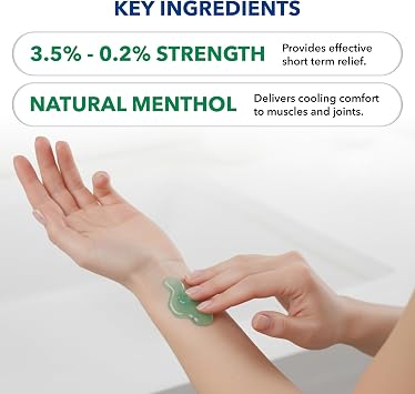 Arctic Relief Gel, Soothing Cooling with Menthol for Sore Joints, Muscles, Back Pain, 4 oz