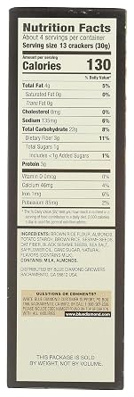 Blue Diamond Artisan Almond Nut Thins, Sesame Seed, 4.25 Oz