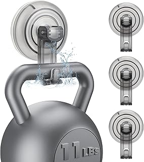 JOTPE Shower Hooks Suction Cup, Heavy Duty Suction Cup Nano Gel Hooks Waterproof for Shower, Bathroom, Glass, Door, Windows, Kitchen Hanging up to 11lbs on Smooth Surface, Easy to Install and Remove