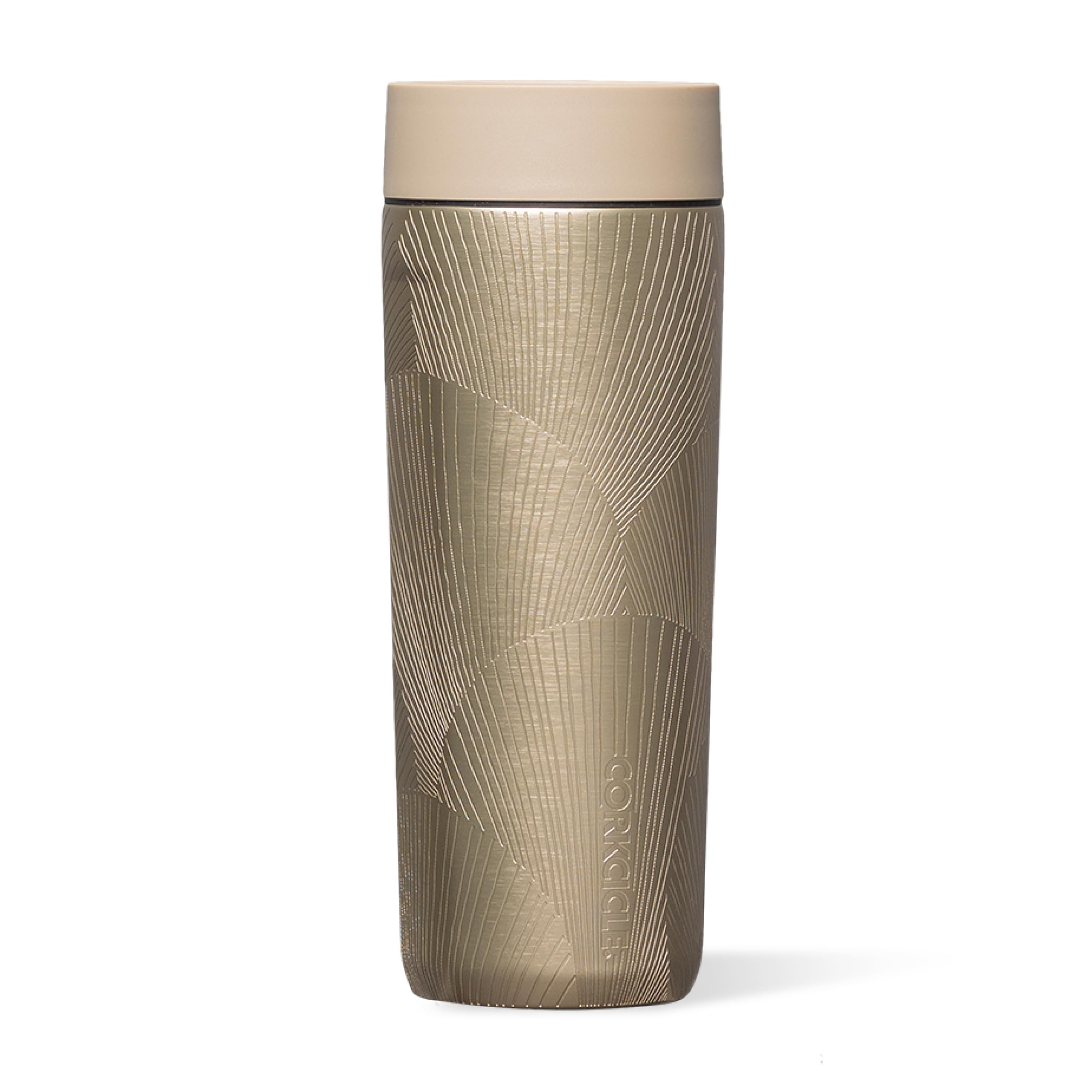 Corkcicle Commuter Cup Travel Mug - Insulated Coffee Mug with Lid - Keeps Drinks Cold 18 Hours - 360° Spill-Proof Sip Lid - Holiday Gift - Great for Gifting Warmth - 17 oz - Champagne Dreams
