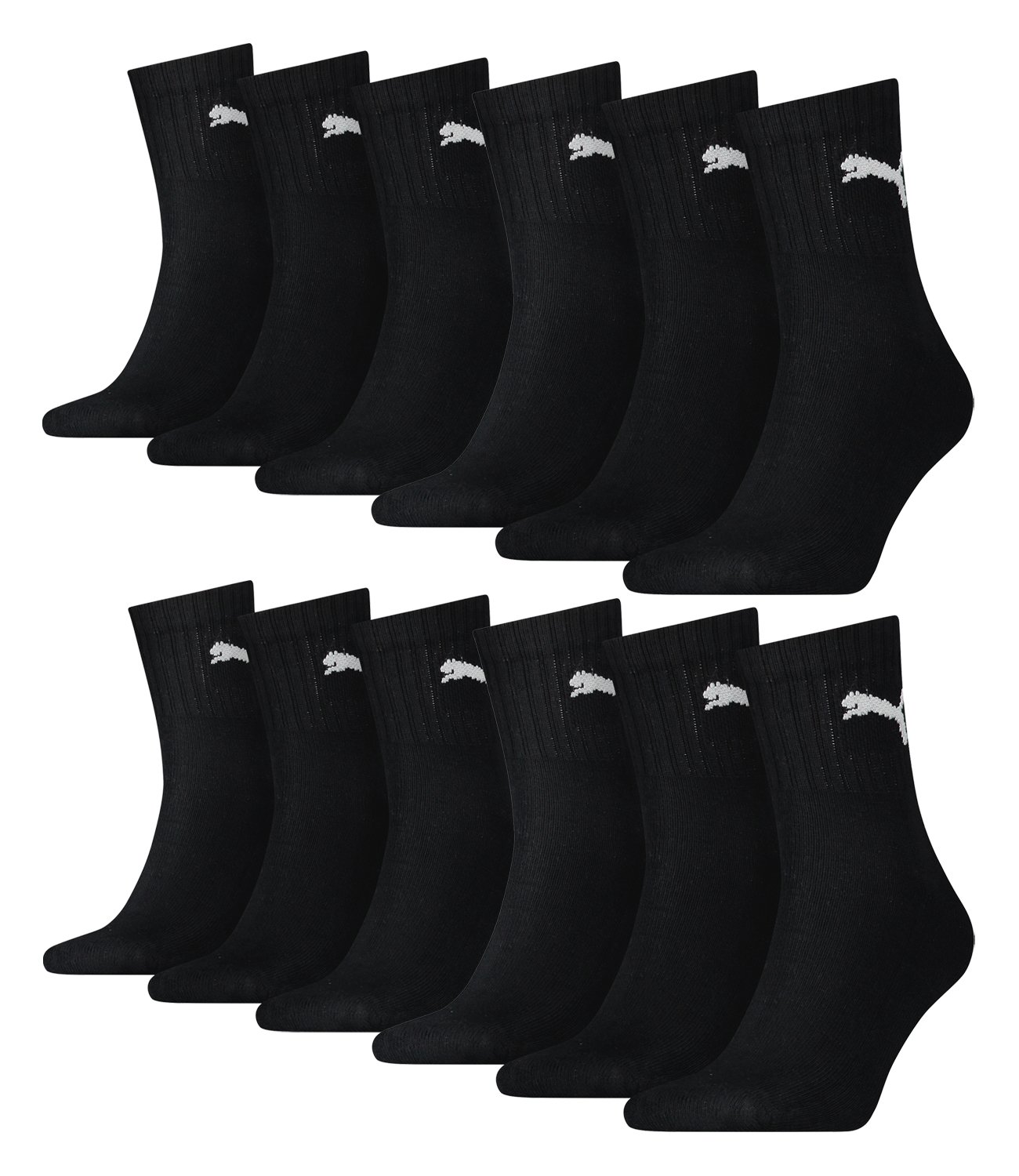 PUMA Pantalones Cortos para Hombre Crew Calcetines Calcetines de Deporte con Suela de Rizo 12 Pack