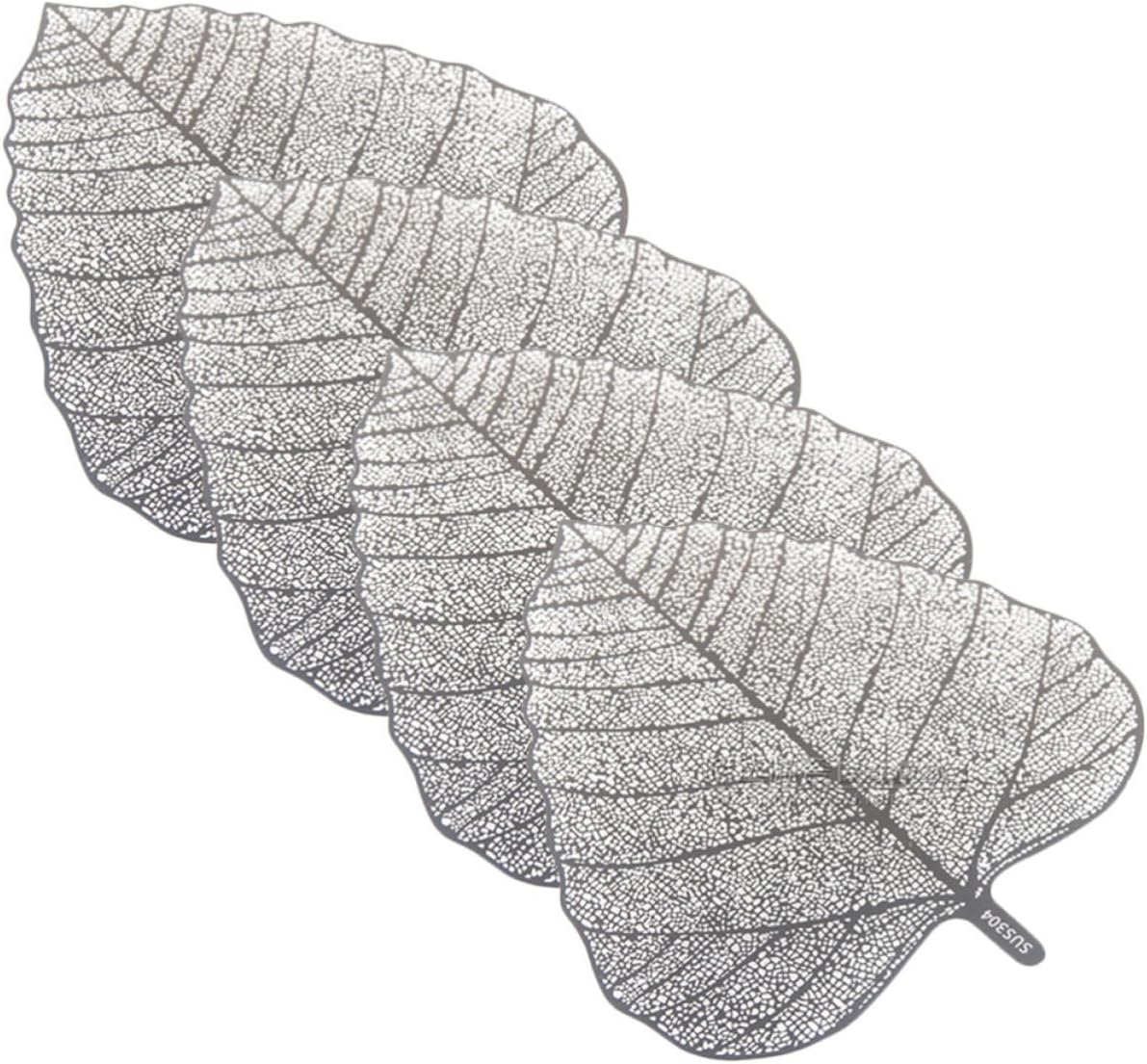 Tea Strainer 4pcs Leaf Shaped Stainless Steel for Loose Tea
