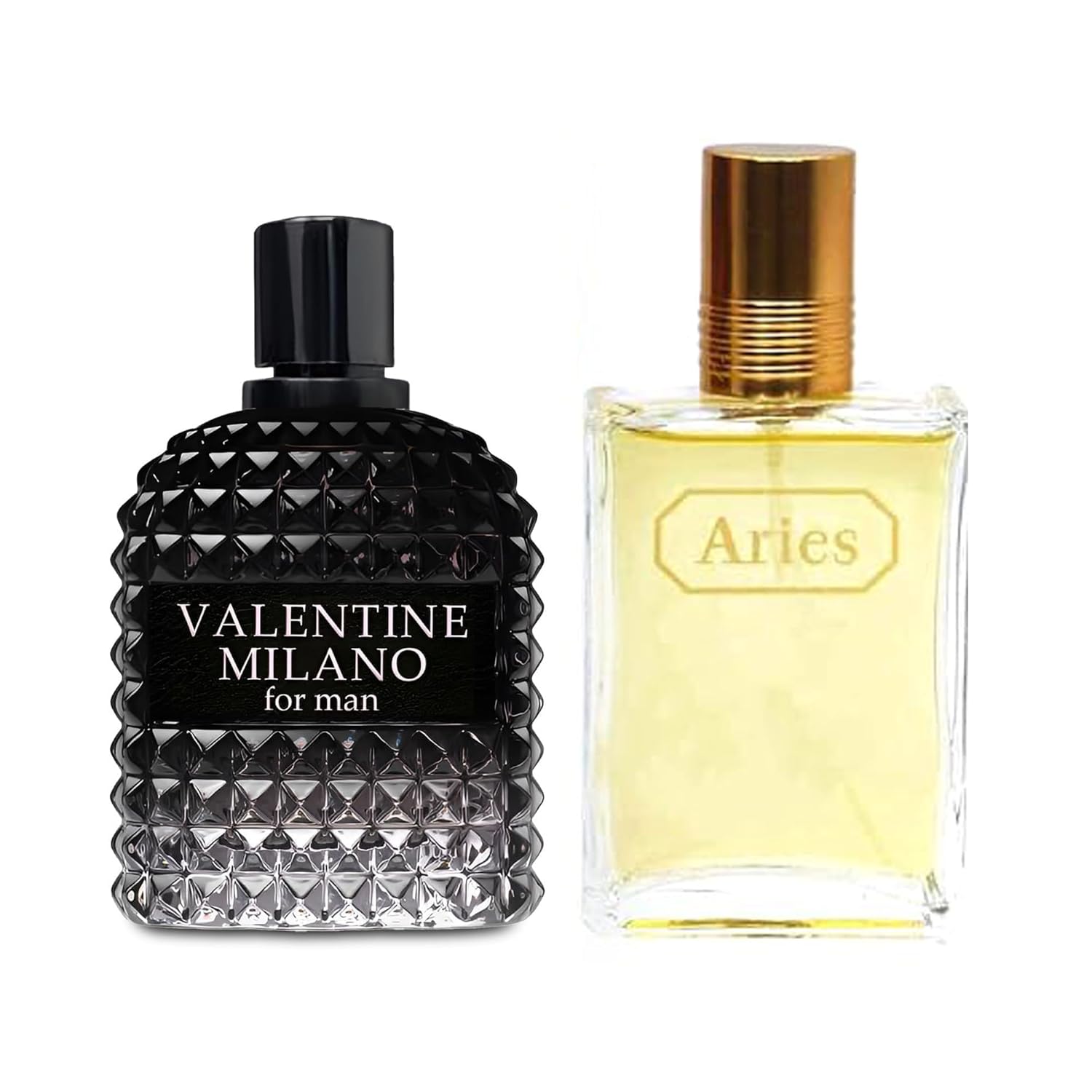 AFLUXE 2PCS Valentine Milano/Aries Eau De Toilette for Men-Fresh,Romantic Scent Perfume for Men 3.4 Fl Oz Each Mens Cologne For All Skin Daily Used