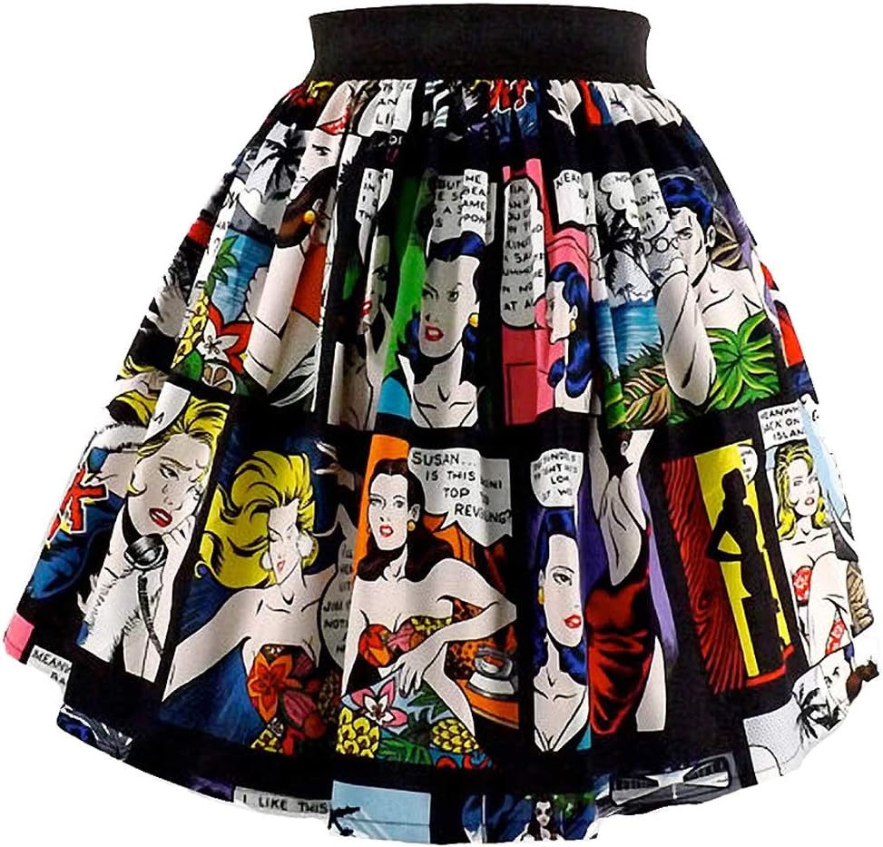 Women's Hemet Retro Comic Strip Skirt 2XL