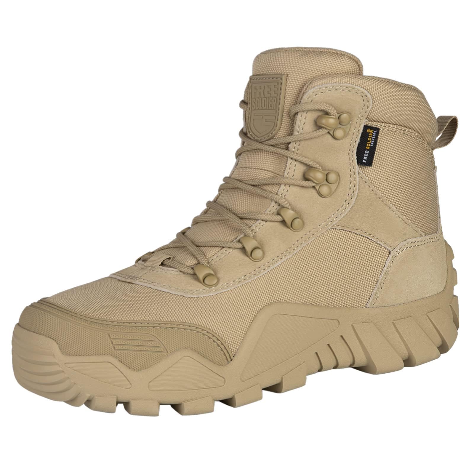FREE SOLDIER Stiefel Herren Wanderstiefel Tactical Kampfstiefel Outdoor Military Boots Männer Wanderschuhe zum Trekking, Jagen, Arbeiten, Armee Training, Combat