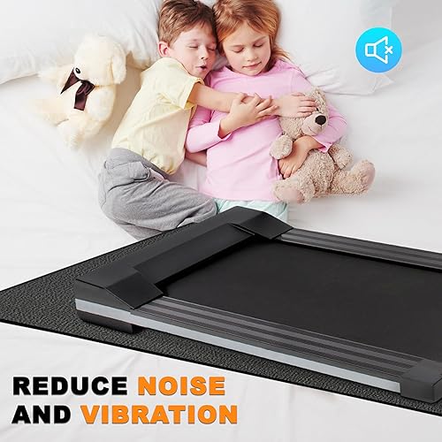 Miniatura 4 de Fitvids Alfombrilla para caminadora de 14 de pulgada de grosor, antideslizante, almohadilla de protección para el suelo, compatible con cintas de