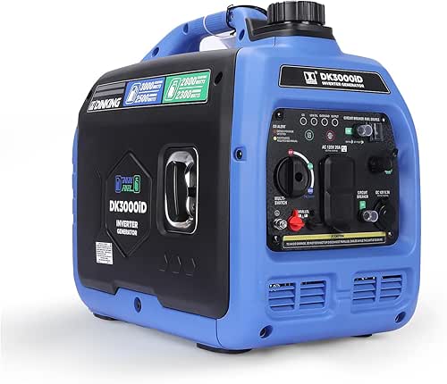 DK 3000W Dual Fuel Inverter Generator, Gas LPG Powered, Quiet