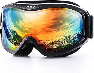 Juli Ski Goggles,Winter Snow Sports Snowboard Over Glasses Goggles with Anti-Fog UV Protection Double Lens for Men Women &...