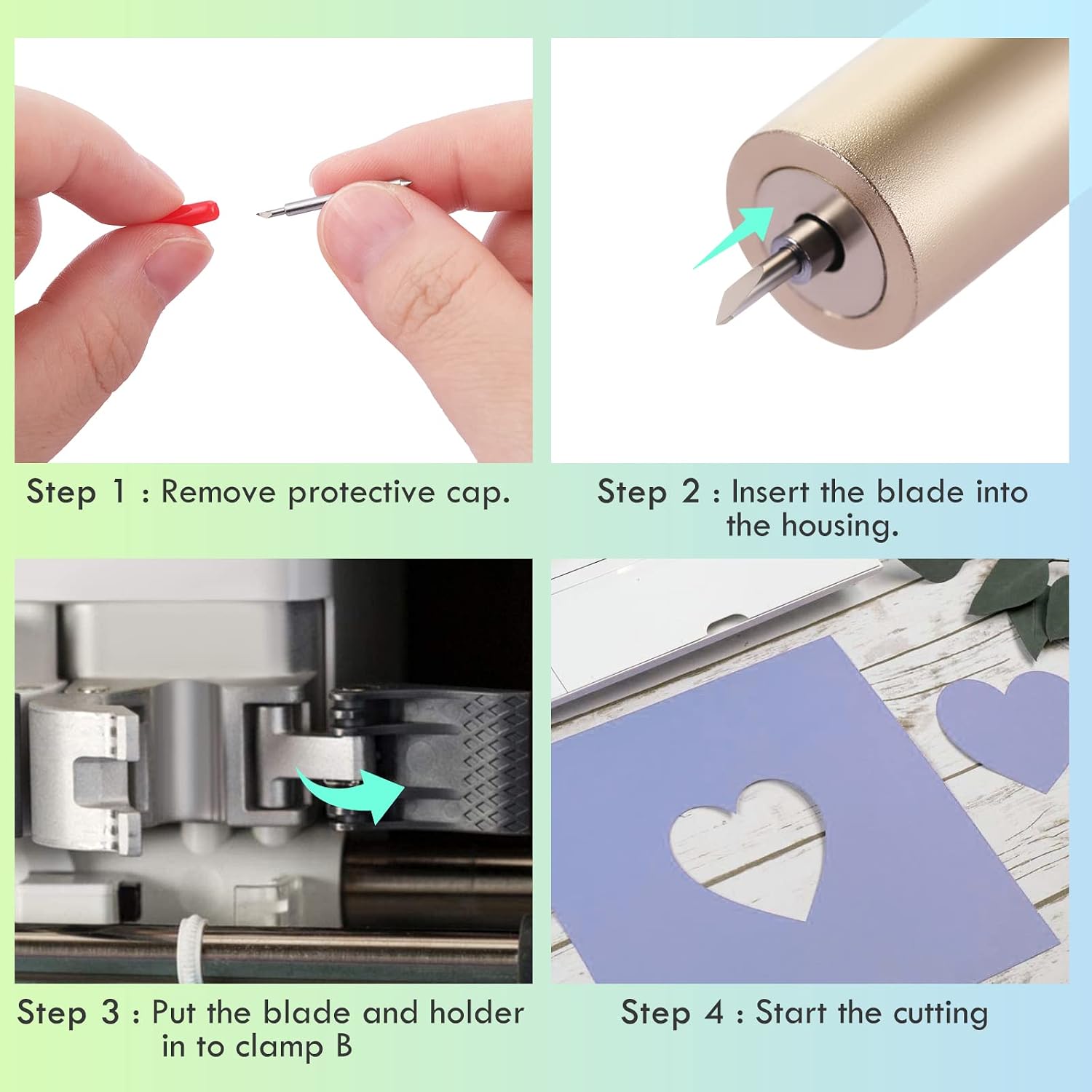 HQMaster Premium Fine Point Blade and Holder Kit Compatible with Explore 3/Air 2/Air/One/Maker 3/Maker Cutting Machine Replacement Blades for Glitter Vinyl, Cardstock, Faux Leather, Adhesive Foil