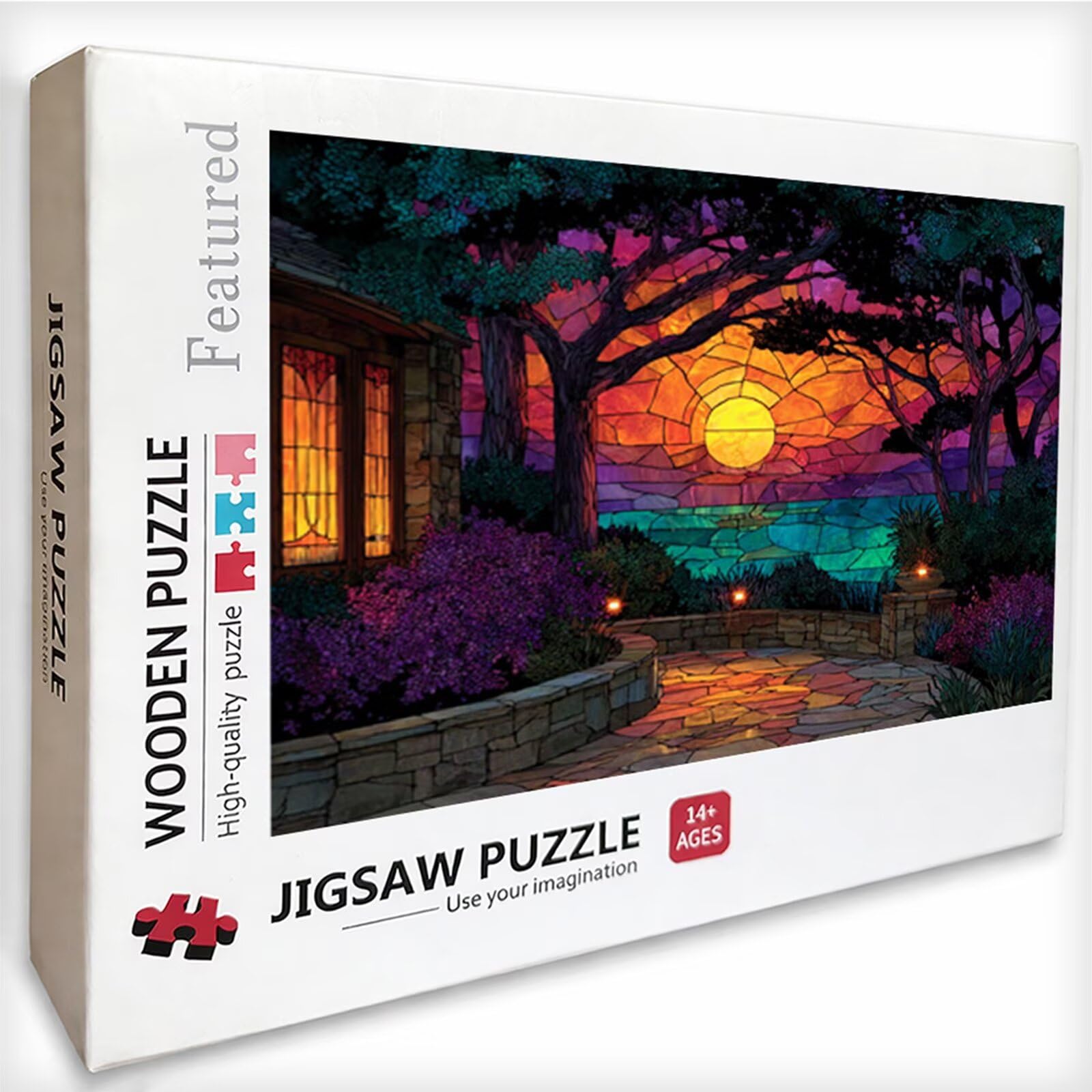 Abstrakcyjne drewniane puzzle 4000 sztuk, puzzle dla dorosłych z pudełkiem 141 x 87 cm, łamigłówki, dla mężczyzn kobiet nastolatek, kreatywne gry logiczne, dekoracja domu, E-7620