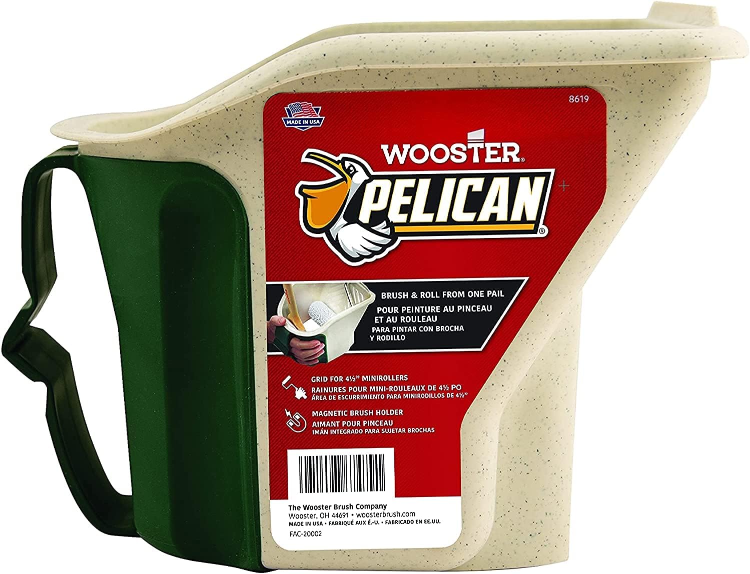 Wooster Brush 8619 Pelican Hand Held 1 Quart Pail (Two Pack)