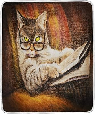 Galaxy Space Cat Soft Warm Throws Blankets 58" x 80" (Large) : Home