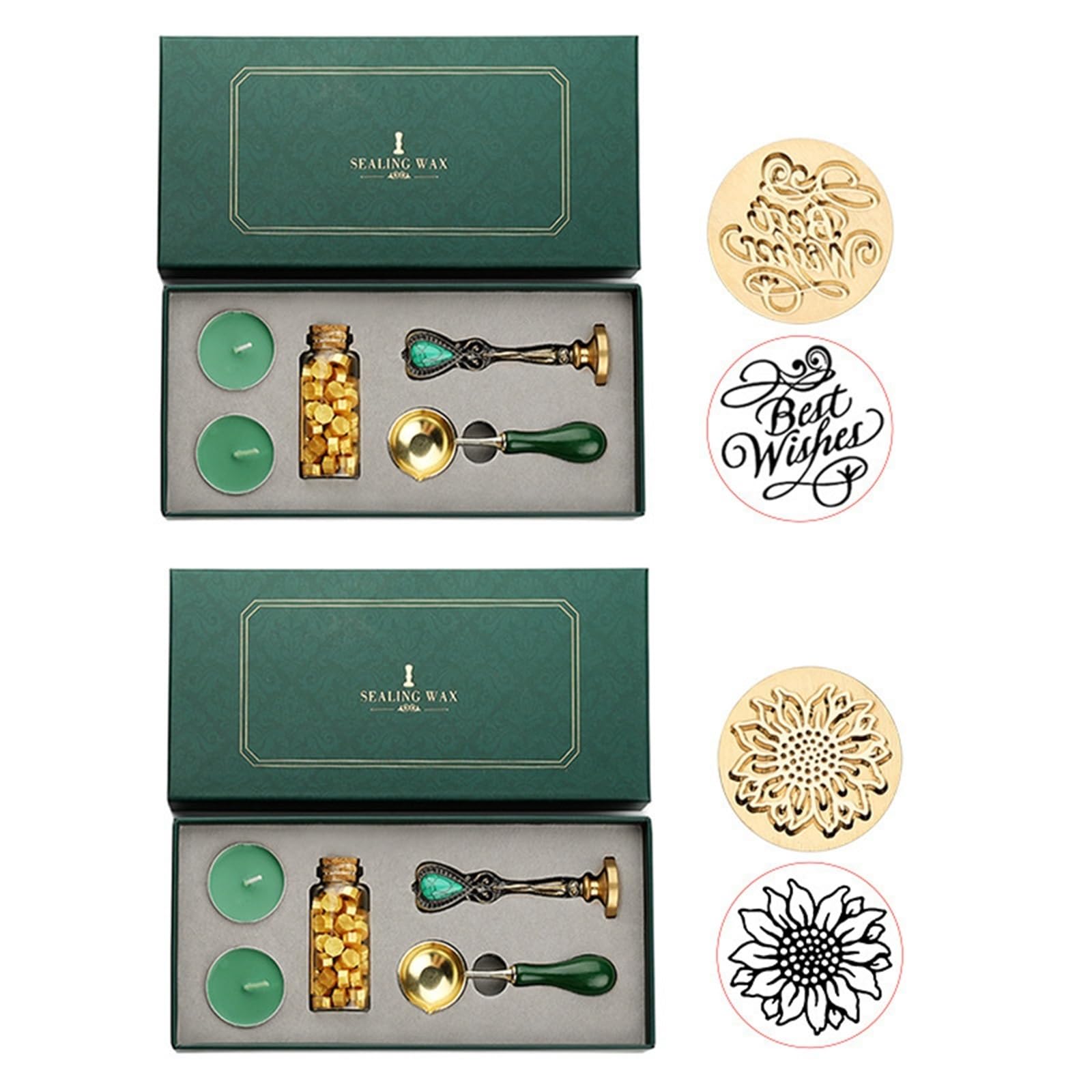 Siegelwachs Siegelwachs-Stempelset | Siegelwachsperlen-Set, Einzelkopf-Siegelwachs-Stempelset(Color11)