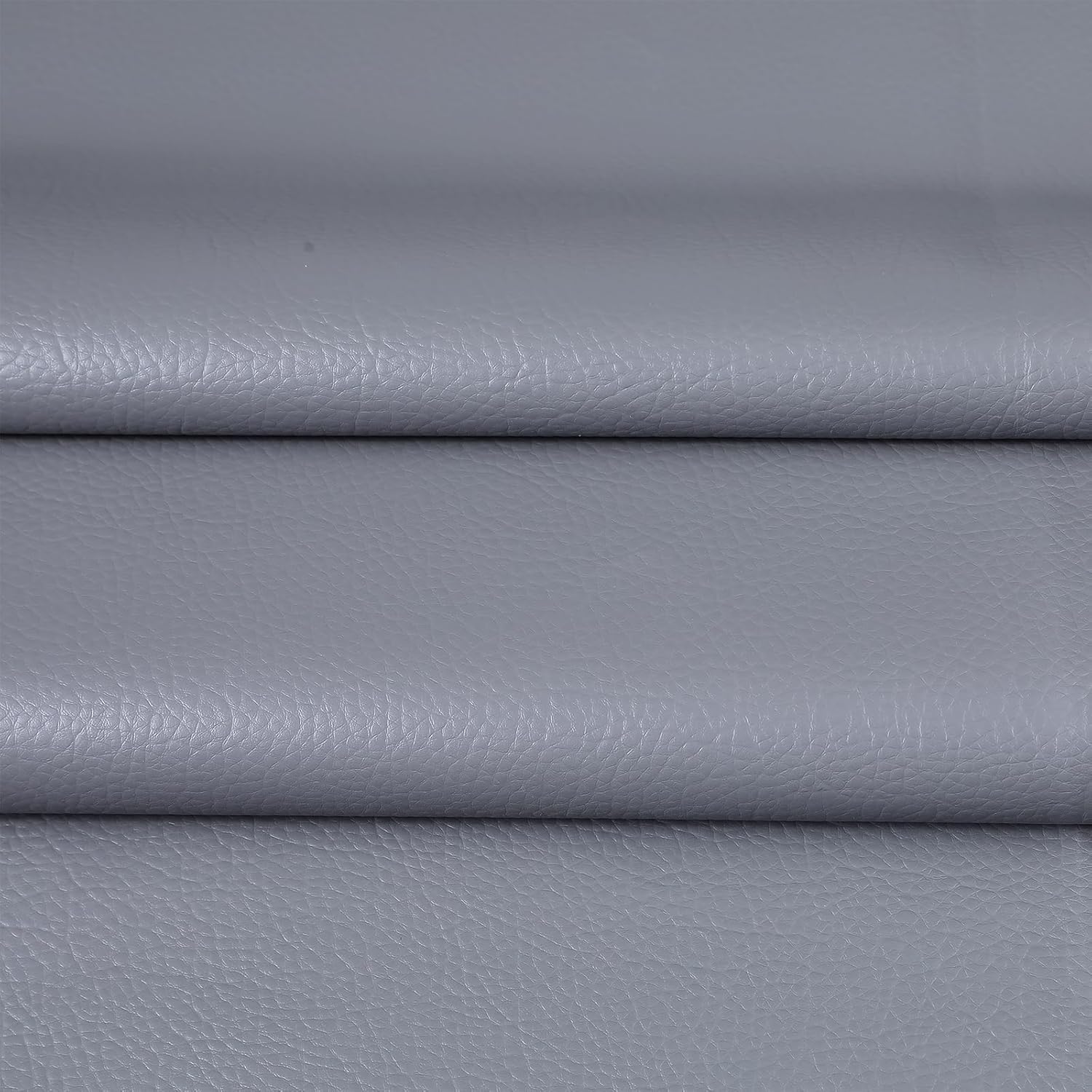 Faux PU Leather Fabric by The Yard 55" W Soft Synthetic Leather Vinyl Upholstery Material Sheets for Upholstery Furniture Marine DIY Crafts Sewings, 2 Yards 72" Gray