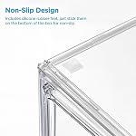 Baby Bottle Storage Organizer for Countertop Cabinet, 3 Tier Adjustable Bottles Station Container, Clear Acrylic Case Box with 2 Removable Dividers and Magnetic Door, Large
