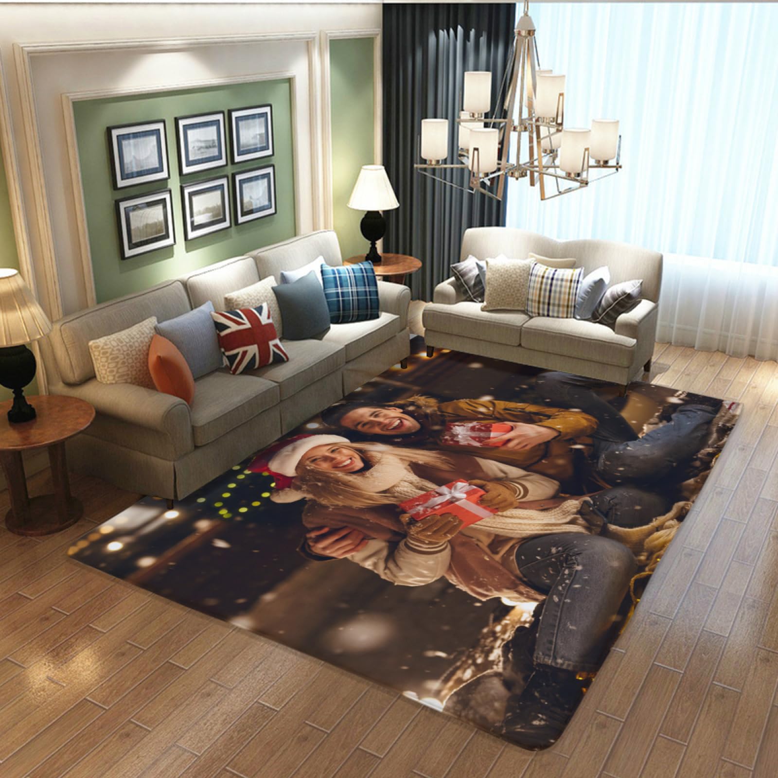 Tapis Personnalisés, Tapis Design Personnalisé avec Photos et Texte, Tapis personnalisé pour Votre Propre Zone, antidérapant et Lavable, pour La Décoration de Bureau de Jardin à la Maison