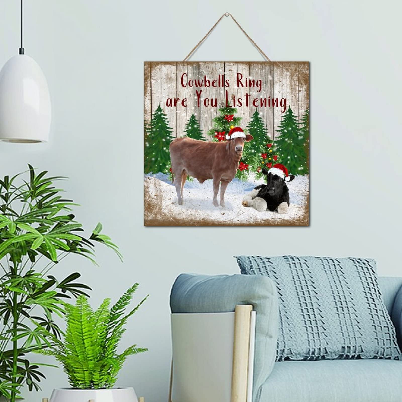 Plaque en bois Ring Are You Listening artisanale pour deco chambre