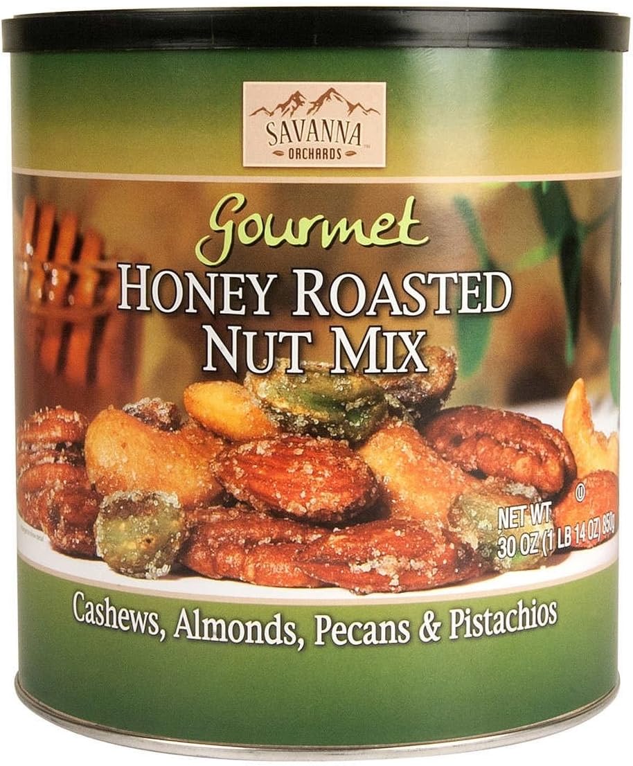 Gourmet Honey Roasted Nut Mix with Pistachios honey roasted, honey,roasted 30 Ounce