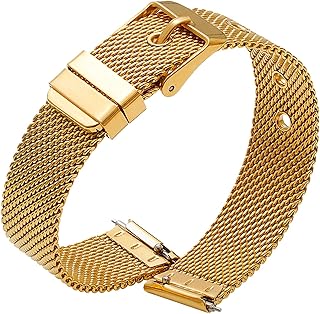 SMYAOSI Mesh Watch Strap Metal Watch Strap for 10mm 12mm 14mm 16mm 18mm 20mm 22mm, Quick Release Replacement Watch Bands f…
