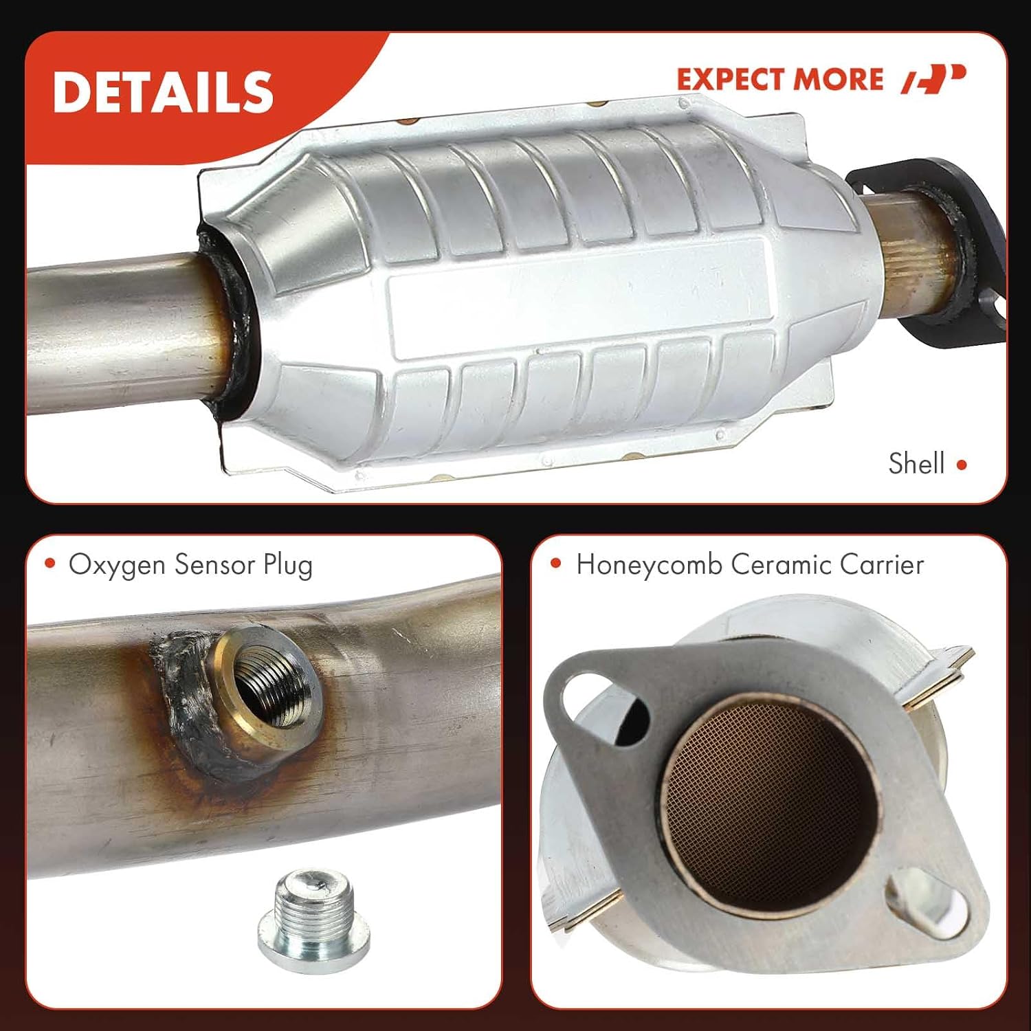 A-Premium Catalytic Converter Kit Direct-Fit Compatible with Ford Explorer 2002-2005 & Mercury Mountaineer 2002-2005, 4.0L, EPA Compliant