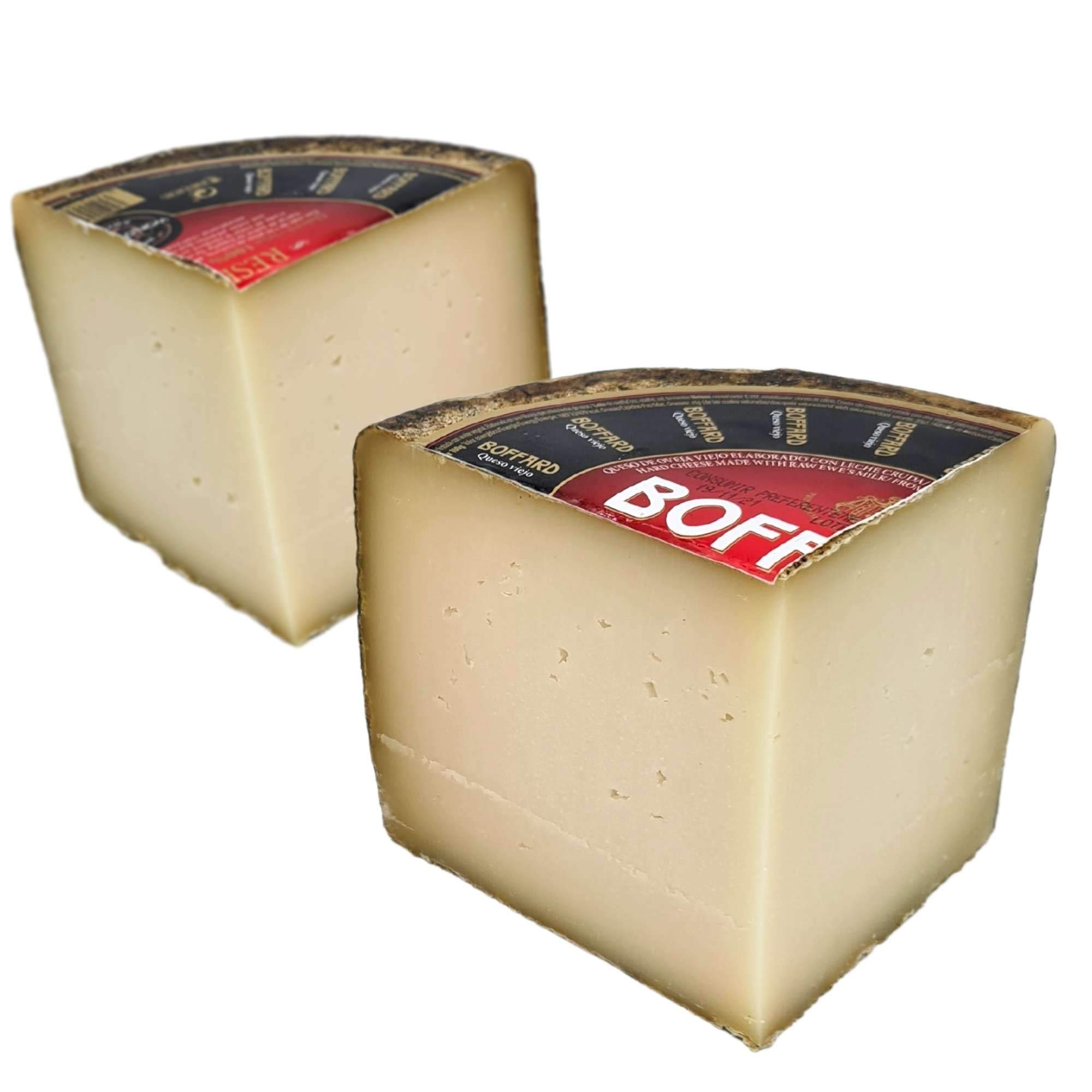 Queso Boffard Reserva - Elaborado con leche cruda peso aproximado 1600 gramos - Medio Queso Curado con Membrillo TDW - Queso de Oveja (Medio Queso con Membrillo)