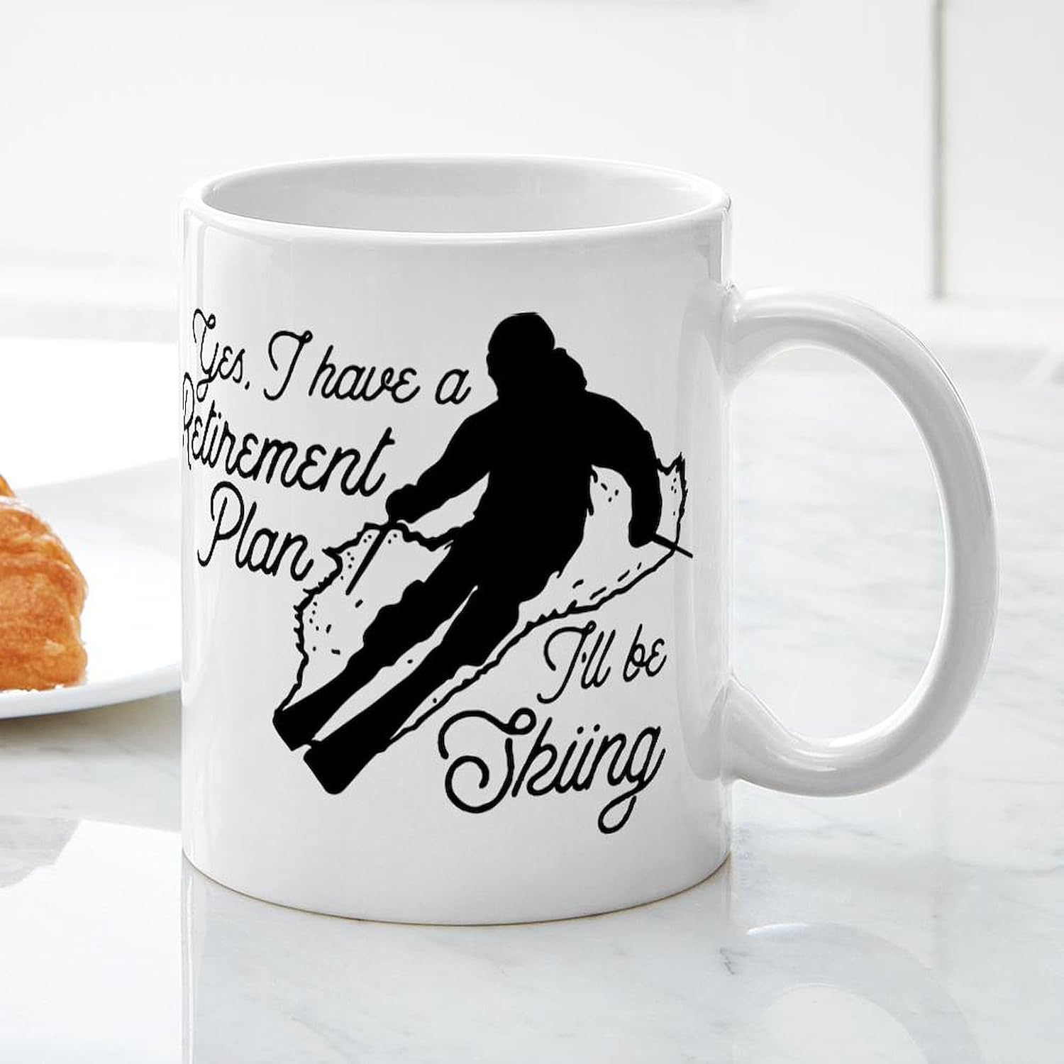 CafePress Skiing Retirement Plan 11 oz (325 ml) Ceramic Coffee Mug