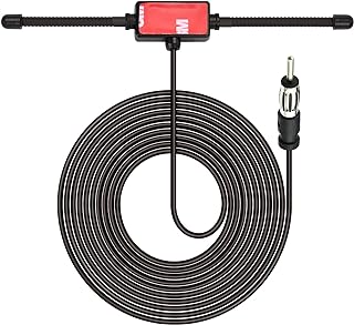 Superabt Universal Car Stereo AM FM Dipole Radio Antenna Hidden Adhesive Mount Radio Aerial for Vehicle Truck SUV Marine Radio Stereo Head Unit Receiver Tuner 10 feet Extension Cable