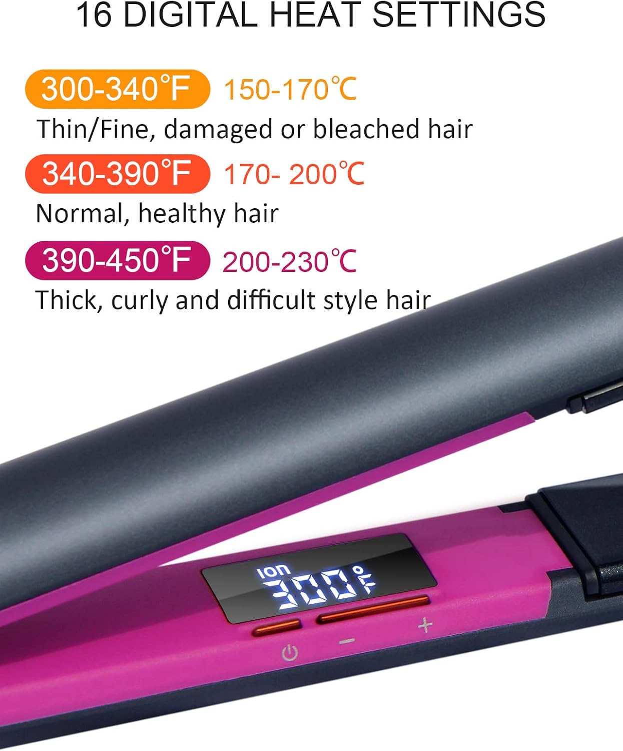 Buy LANDOT Ceramic Hair Straightening Flat Iron 1 inch Straightener and