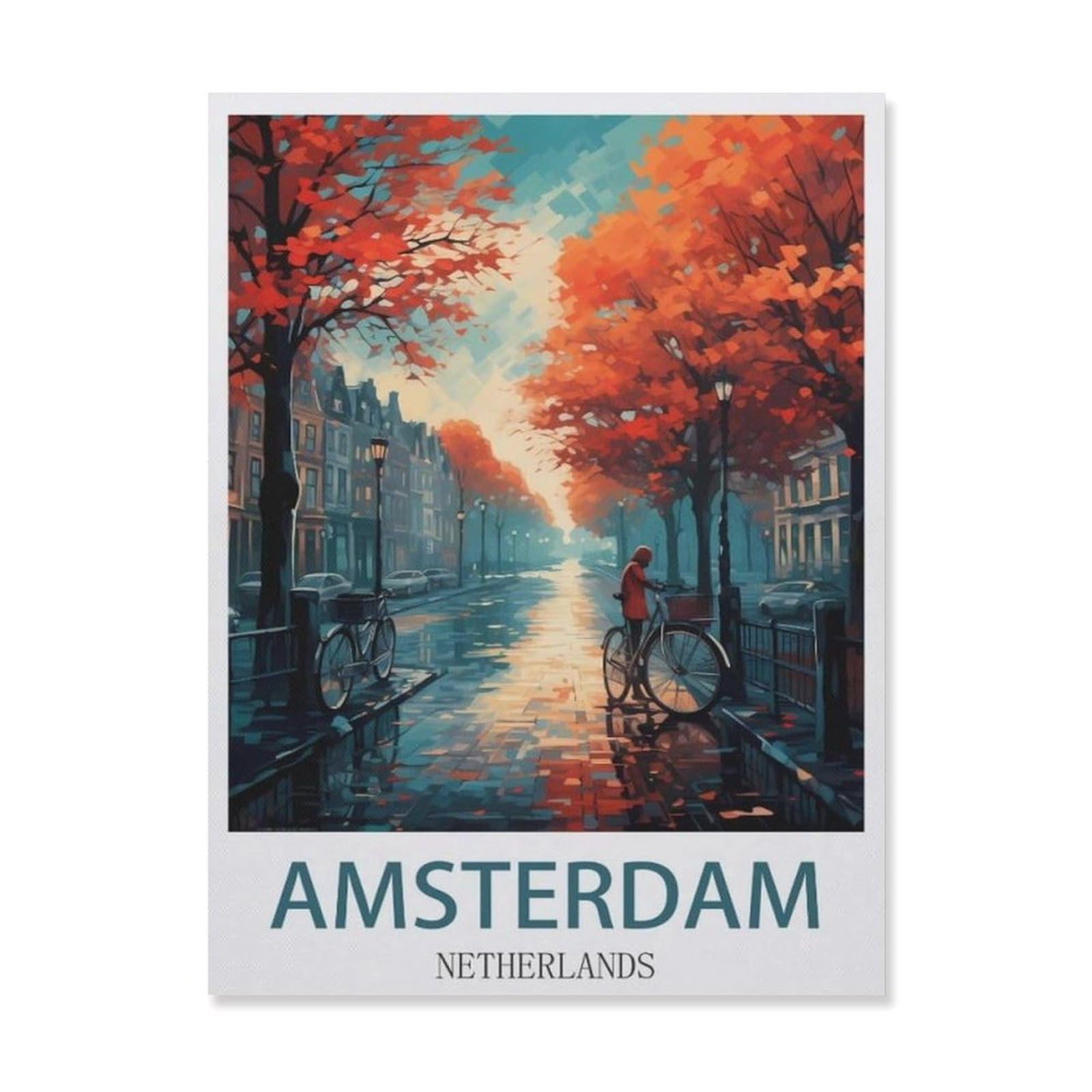 Amsterdam Netherlands，Tin Signs Funny Vintage Metal Sign Plaqu Poster Wall Art Pub Bar Kitchen Garden Bathroom Home Decor(15x30cm）6x12 inch-EG97