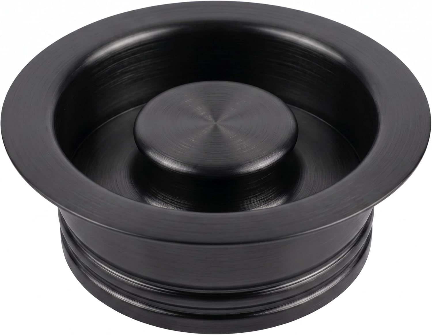 LQS Kitchen Sink Garbage Disposal Flange and Sink Stopper, fit 3-1/2 Inch Standard Sink Drain Hole Color Black