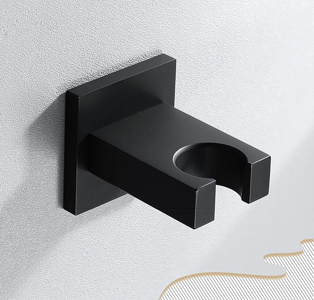 Xlandalyuefa Men's Black Adjustable Shower Head Holder Wall Mounted Bracket For Handheld Chrome(Black)