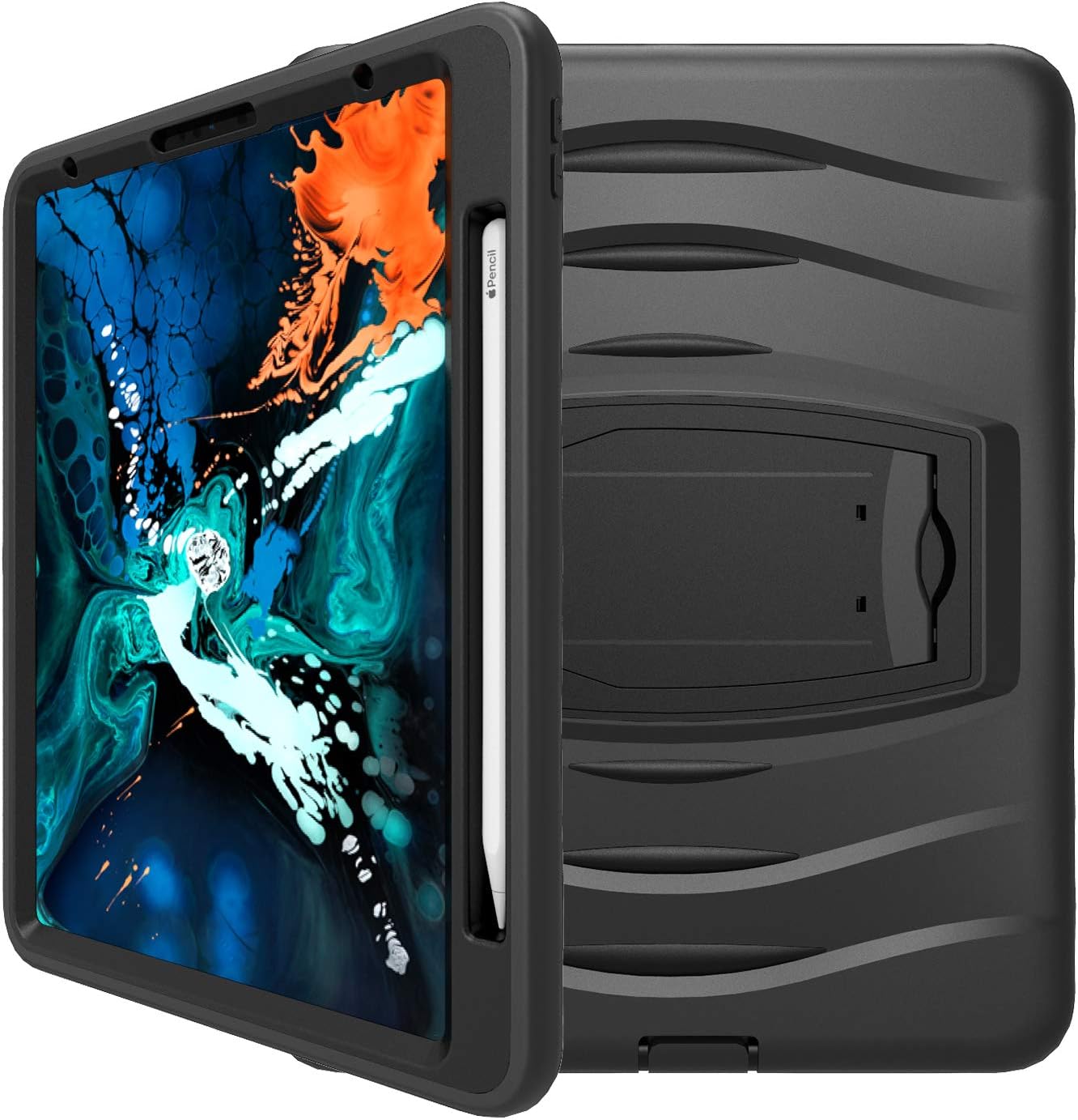 Best Seller Caseitnow - 2018 iPad Pro 11 inch Case - Military Grade Drop Protective Hard Case with Kickstand Compatible with Apple iPad Pro 2018 11 inch (Black)