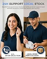 Vista 5 de 84 Inch Industrial Ceiling Fan with Light, Large Ceiling Fan with 8 Aluminum Blades, Works with Alexa, 6-Speed Reversible DC Motor, 3 CCT Settings