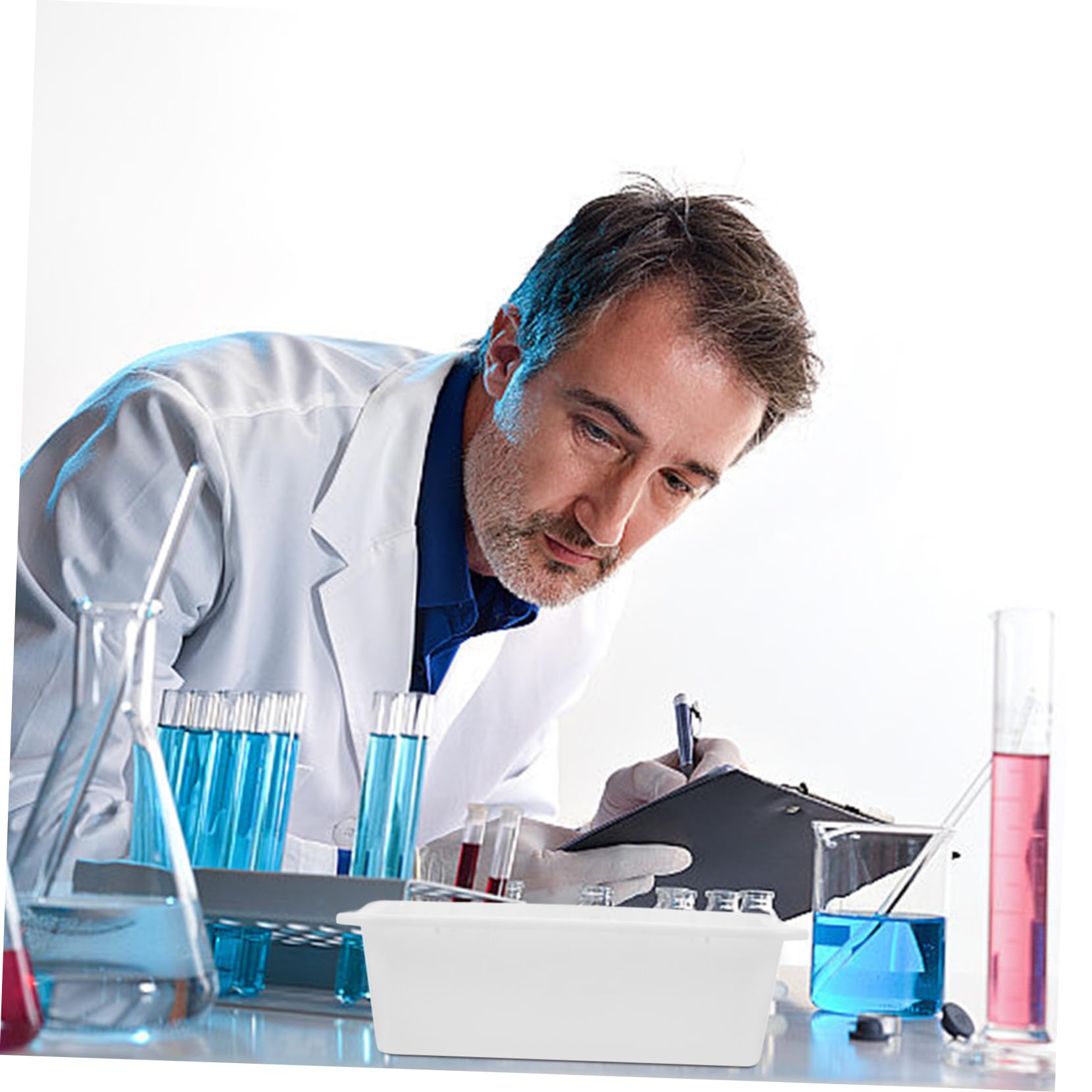 OUNONA 3stücke Laboratory Storage Tray Für Chemieexperimente Tiefer Auslaufsicherer Für Unterrichtszwecke Resistent Gegen Säuren Und Laugen