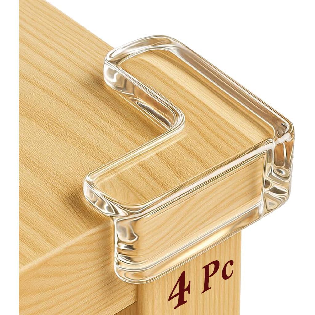Pack of 12 | Clear Silicone Baby Corner Protectors – Non-Toxic | BPA-Free | Safety Guards for Sharp Furniture Edges on Tables, Beds | Baby Proofing for Kids & Toddlers (4)-image-17